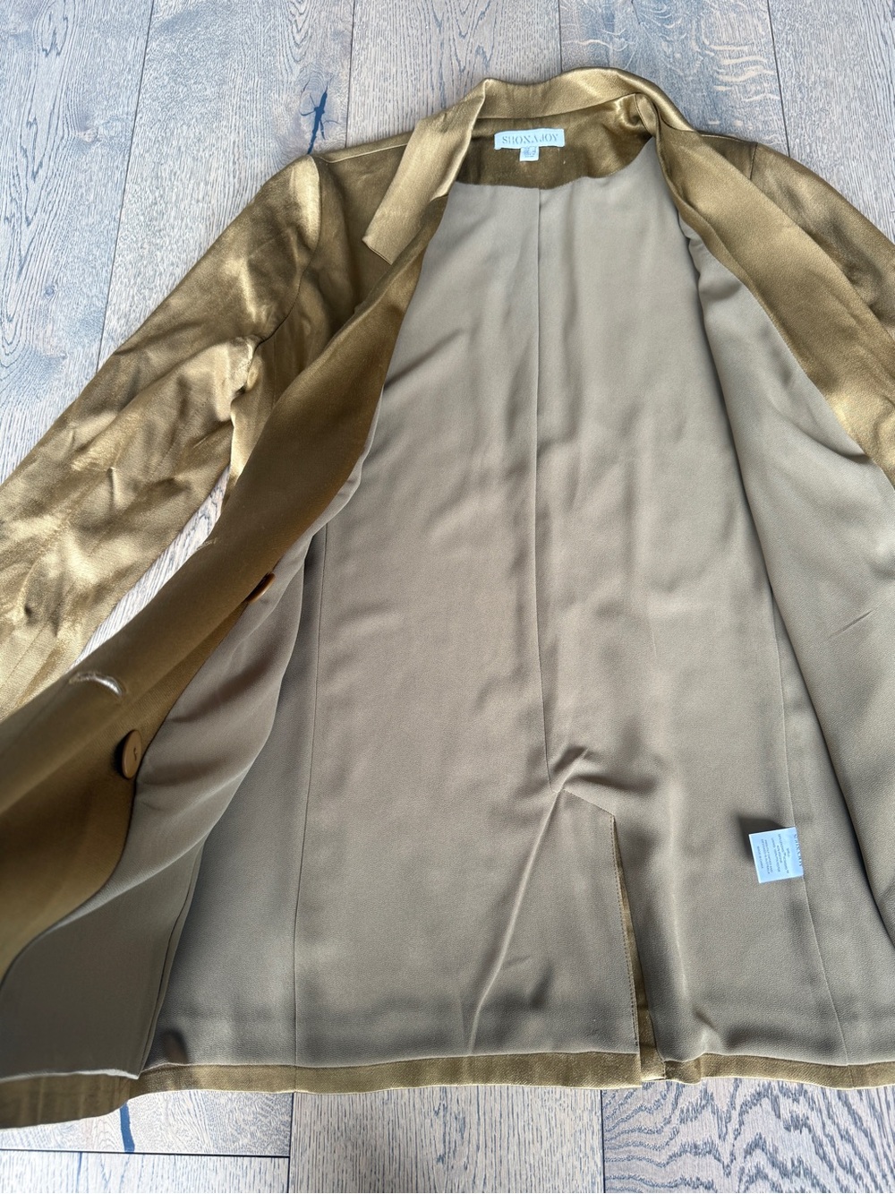 SHONA JOY Giorgia Double Breasted Blazer | Metallic Gold | Size US 4 / AU 8 - Picture 10 of 14